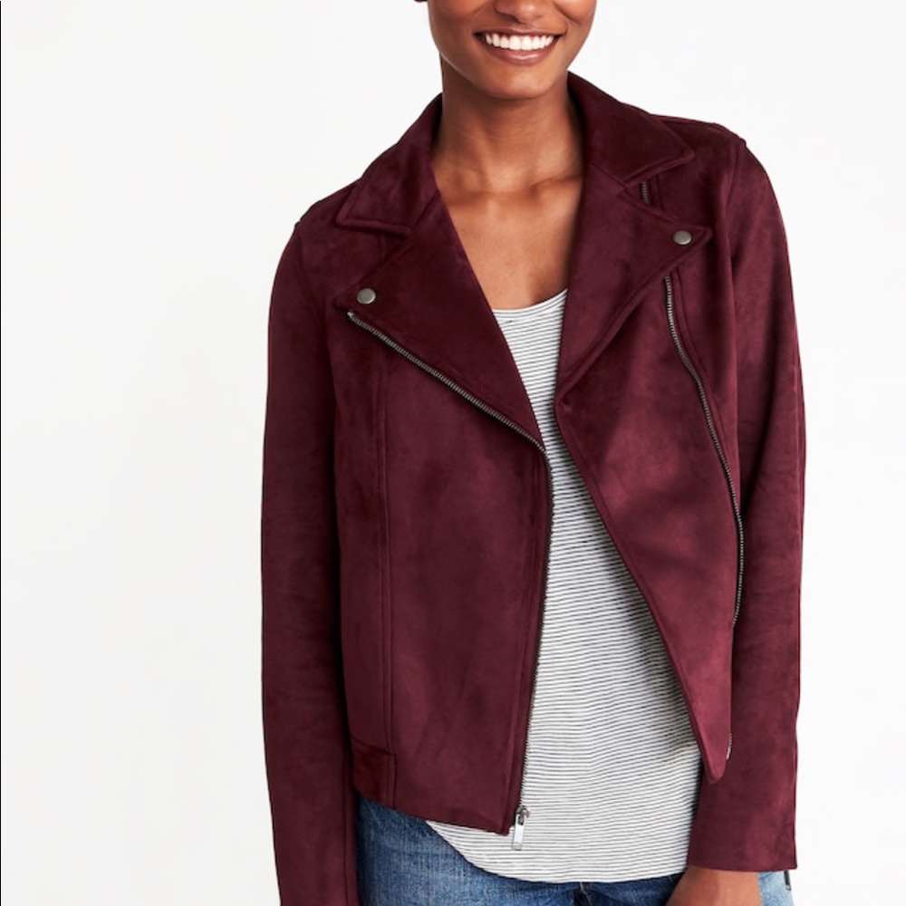 Wine colored Moto Jacket- NWT